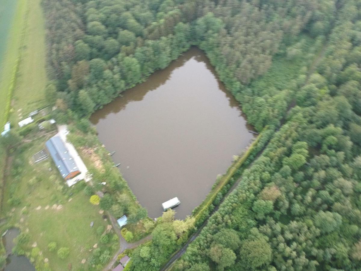Florennes Gite Neuf 150 M2 Devant Un Grand Lac Prive De 2 Hectares Poissonneux Au Milieu Des Bois Zewnętrze zdjęcie